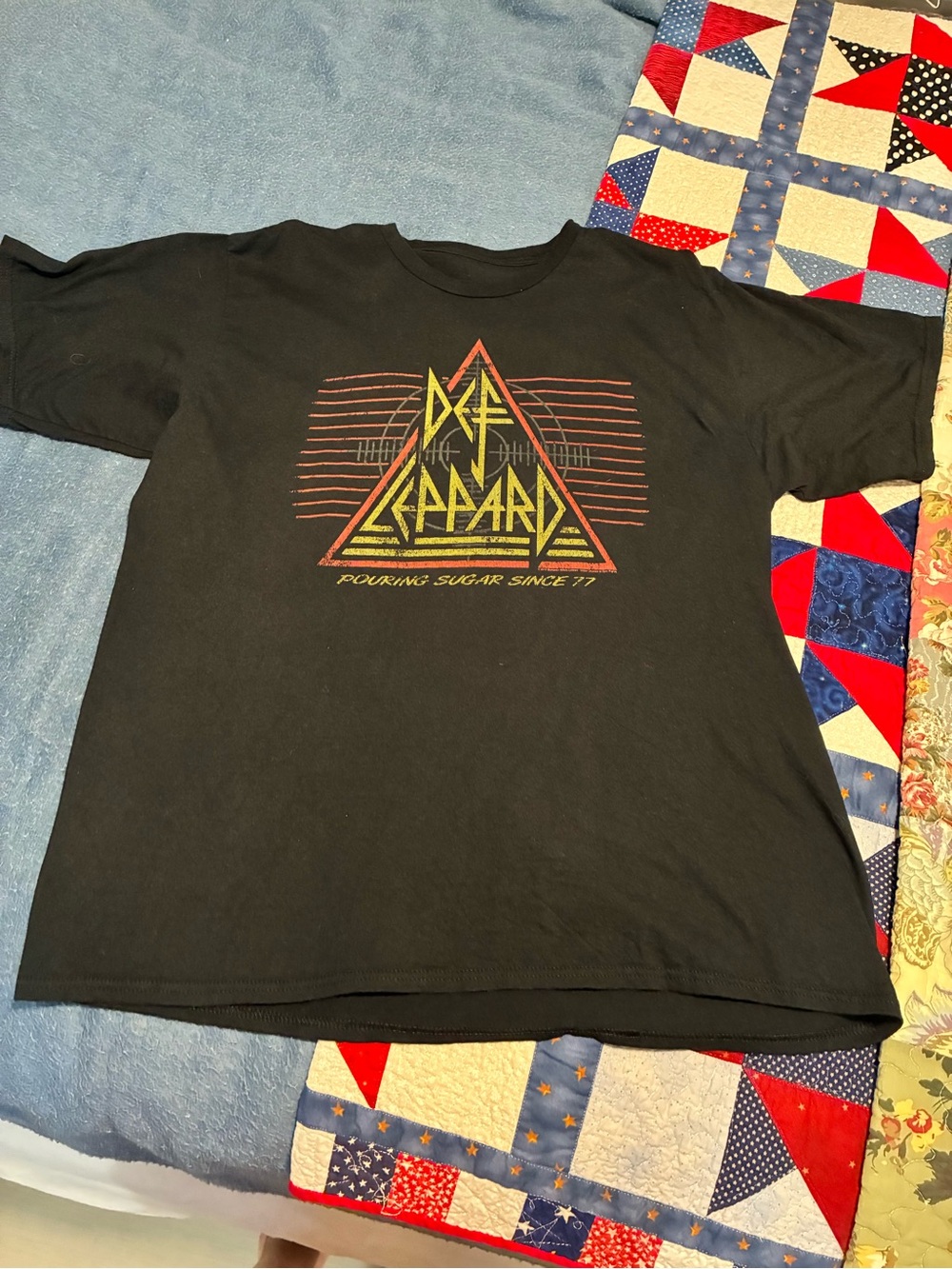 Led Zeppelin Black Graphic Short Sleeve Tee Shirt Band